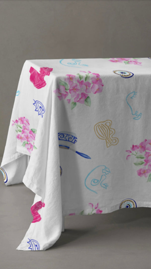 Grecian Delight Tablecloth + Napkins + Tea Towels