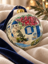 Santorini Days Christmas Bauble Ball
