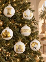 Grecian 6 Pack Christmas Baubles