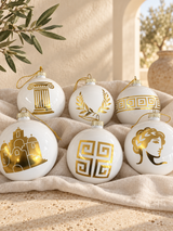 Grecian 6 Pack Christmas Baubles