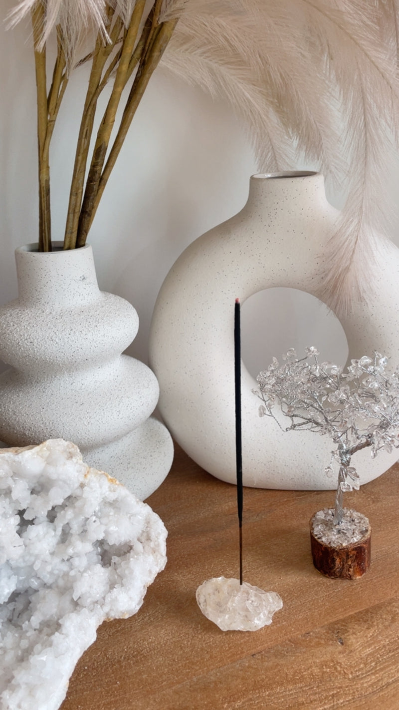 Clear Quartz Incense Holder