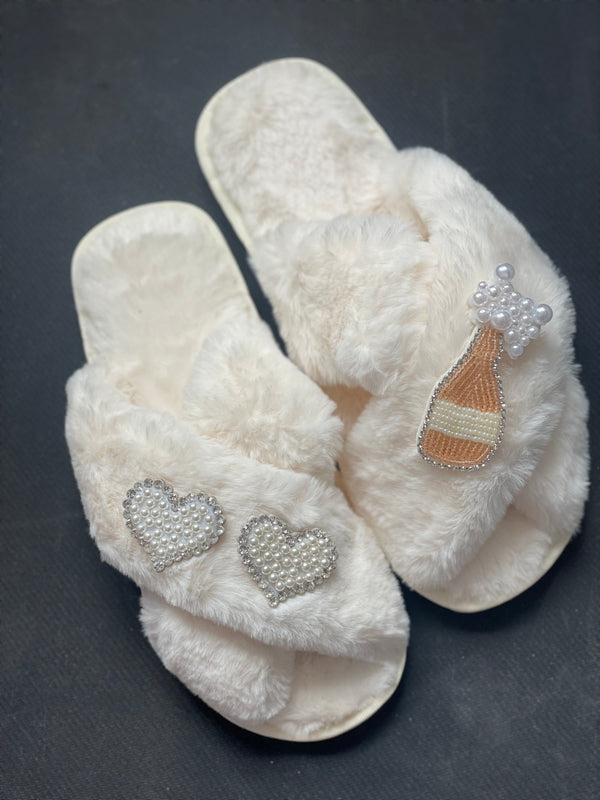 Champagne & Pearls Slippers