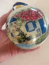 Santorini Days Christmas Bauble Ball