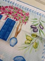 Santorini Days Tea Towel