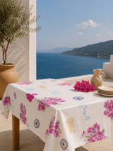 Grecian Delight Tablecloth + Napkins + Tea Towels