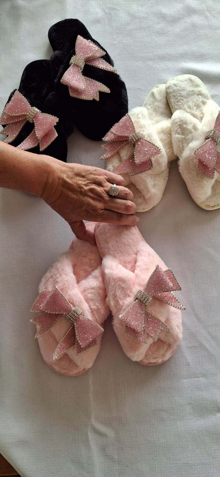 Pink Ribbon Slippers