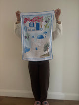 Santorini Days Tea Towel