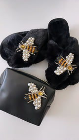 Queen Bee Slipper & Pouch Bundle