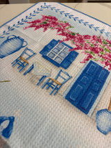 Santorini Days Tea Towel