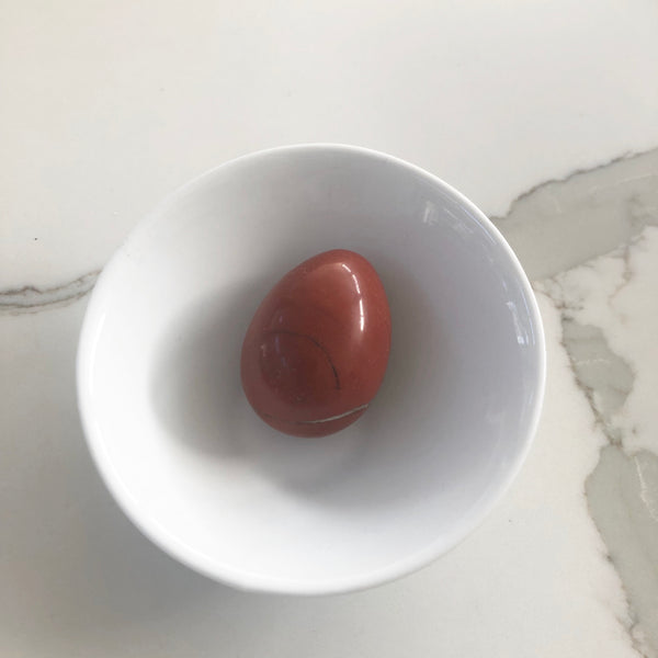 Red Jasper Crystal Palm Egg