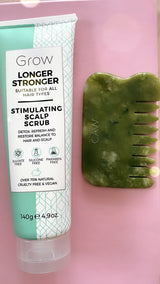 Jade Green Crystal Scalp /  Hair Comb