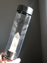 Clear Quartz Crystal Activated Water Bottle